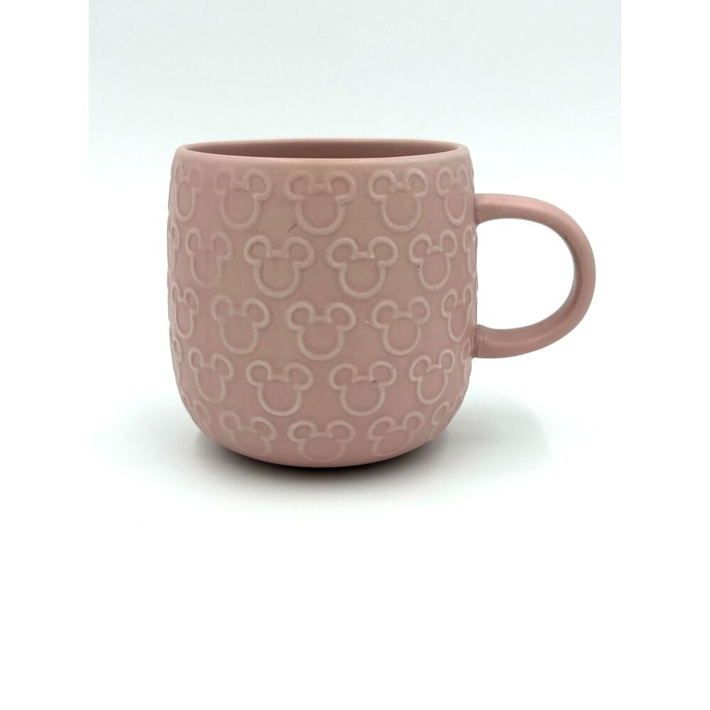 Starbucks Disney 16oz pink embossed Mickey Mouse ears stoneware coffee mug